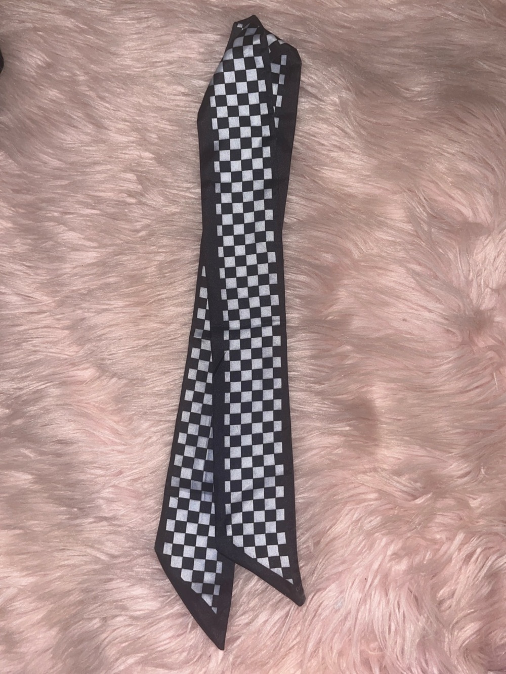 Black & White Checkered Scarf